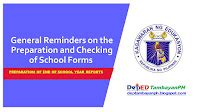 guidelines on the preparation and checking of school forms 2024|General Reminders on the Preparation and Checking .